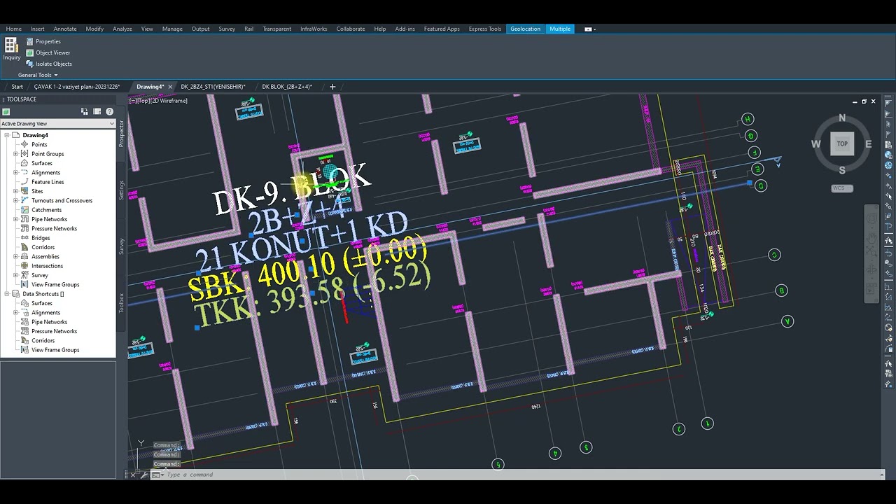 Civil 3D de Proje Koordinatlandırma ve Nokta Atma İşlemleri