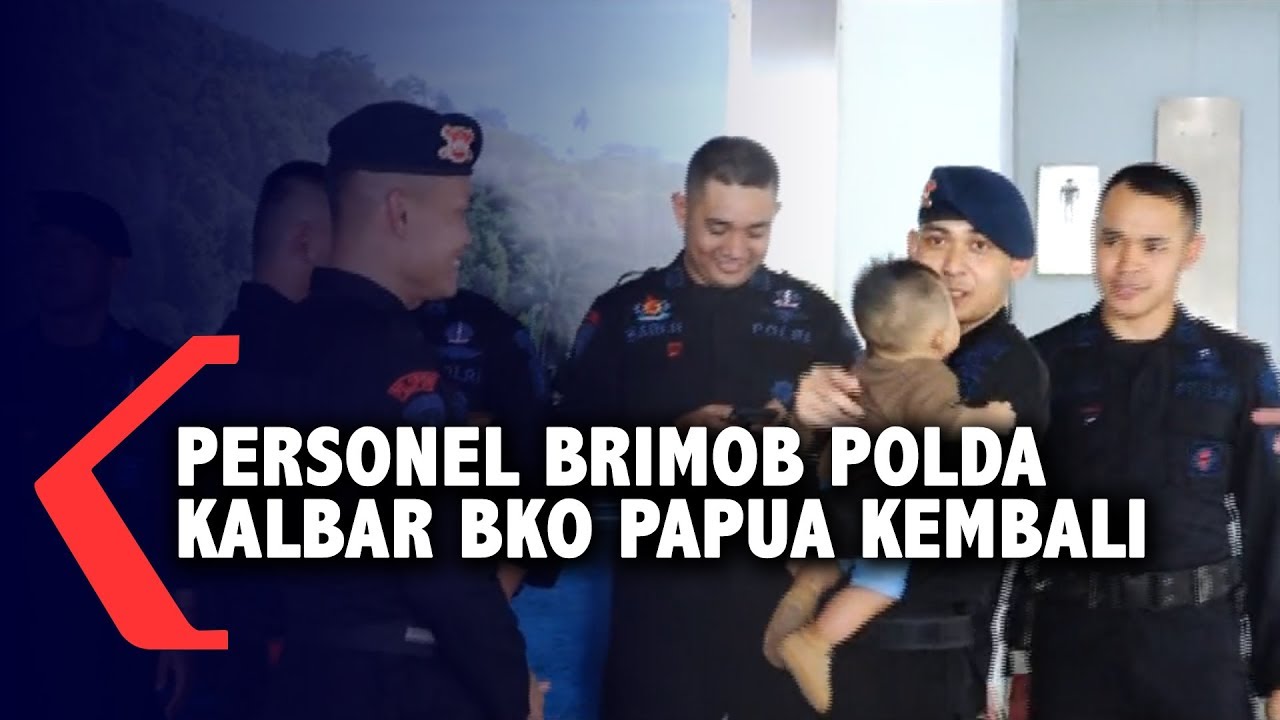 100 Personel Brimob Polda Kalbar BKO Papua Kembali ke Kesatuan