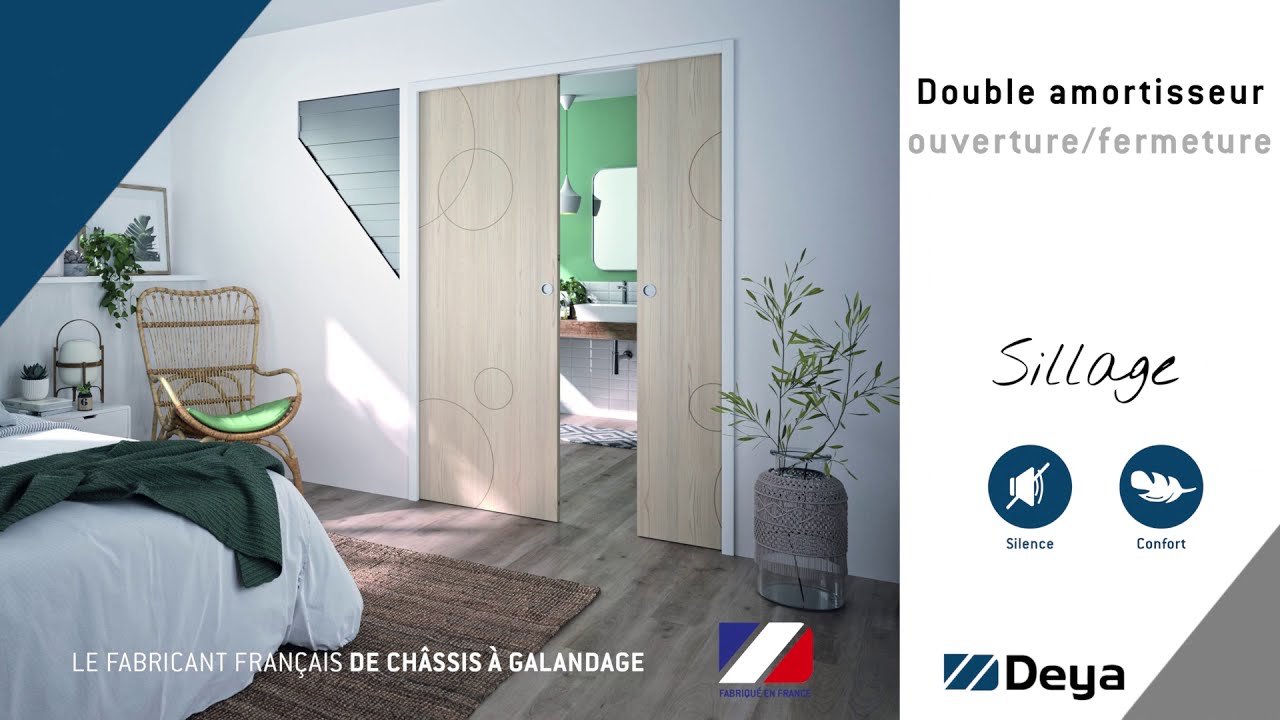 Double amortisseur d'ouverture/fermeture Sillage pour châssis à galandage