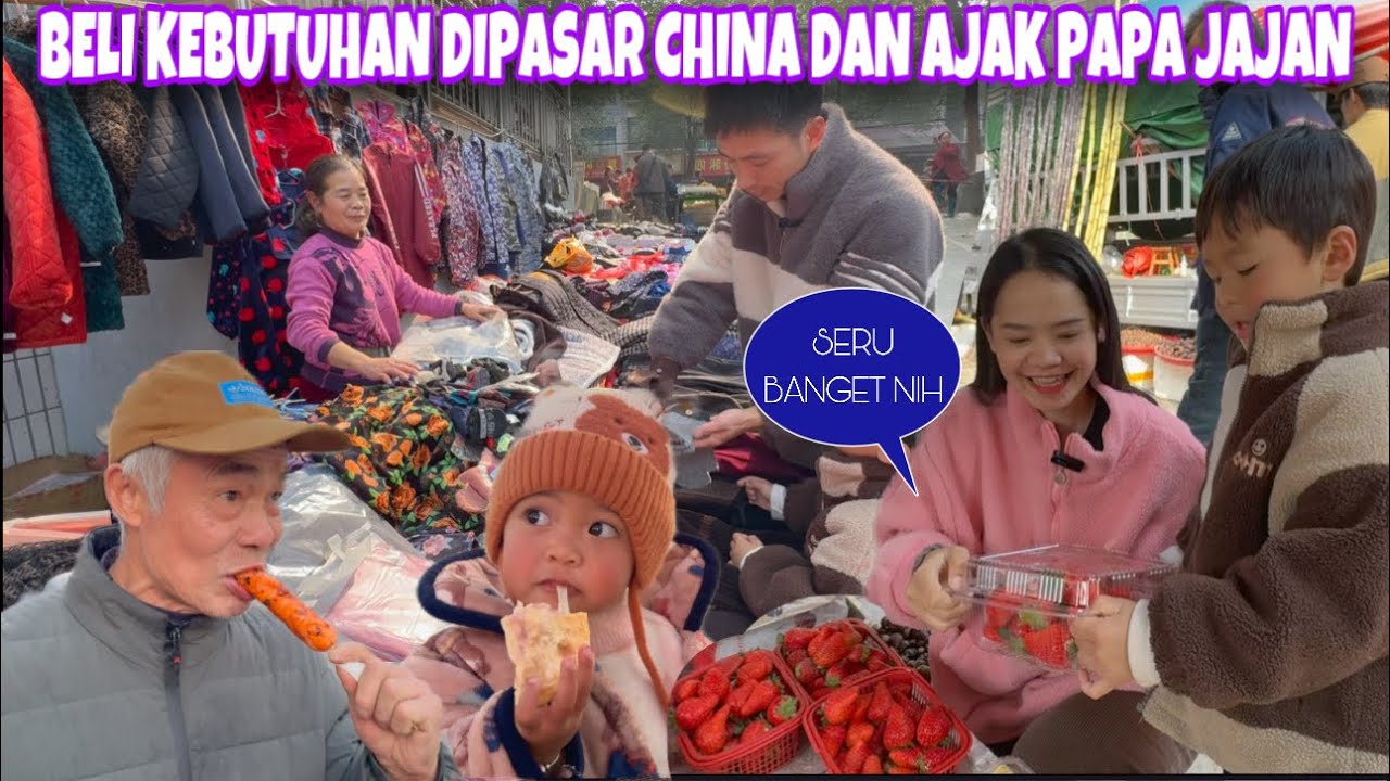 KE PASAR KAMPUNG SEBELAH BELI YANG KITA PERLUKAN SORENYA AJAK PAPA JAJAN PINGGIR JALAN 