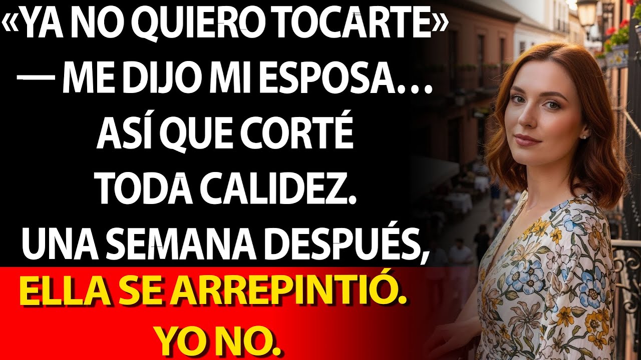 ❄️«Ya no quiero tocarte», dijo ella. Así que la dejé sentir la distancia. Una semana después, ella…