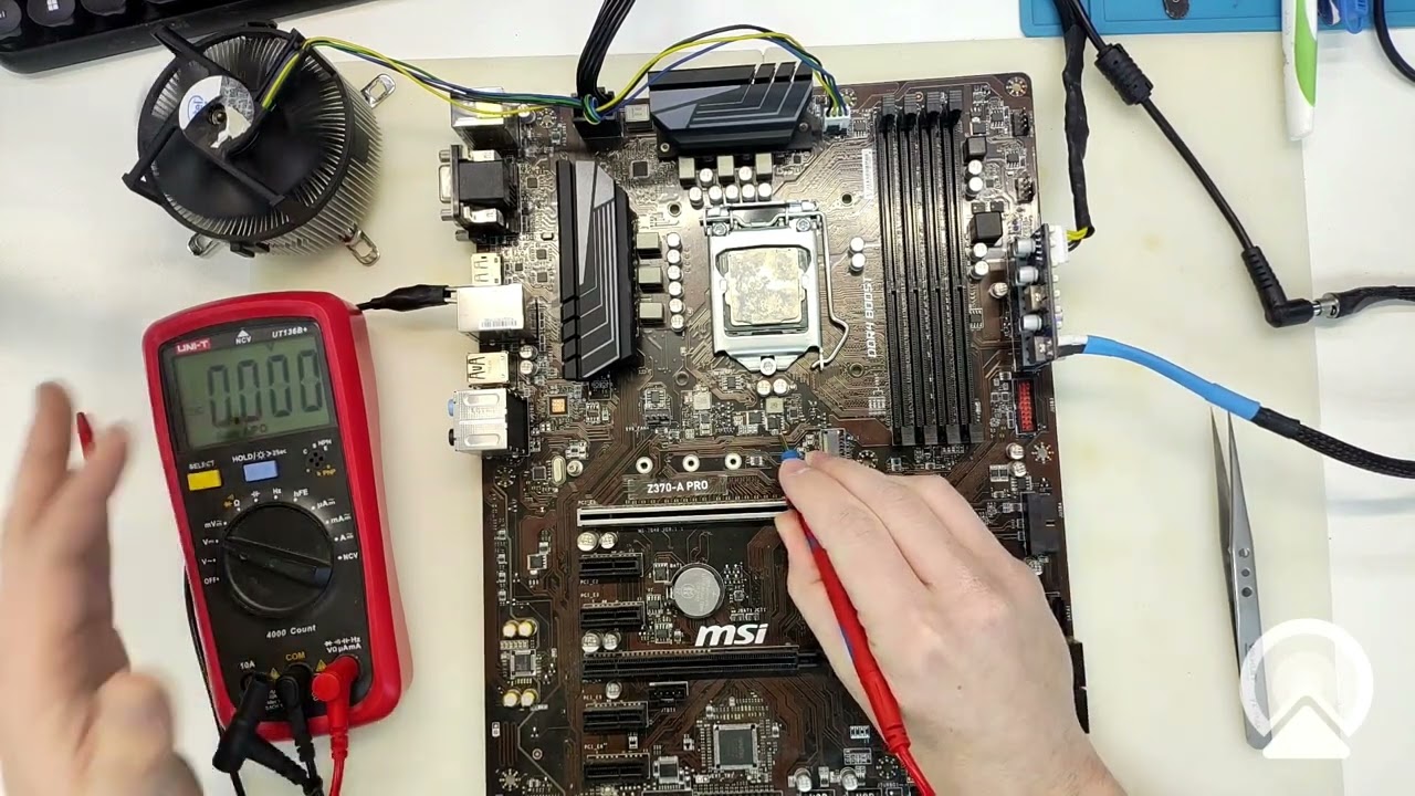 MSI Z370-A PRO циклическая перезагрузка - пример работы с POWER SEQUENCE