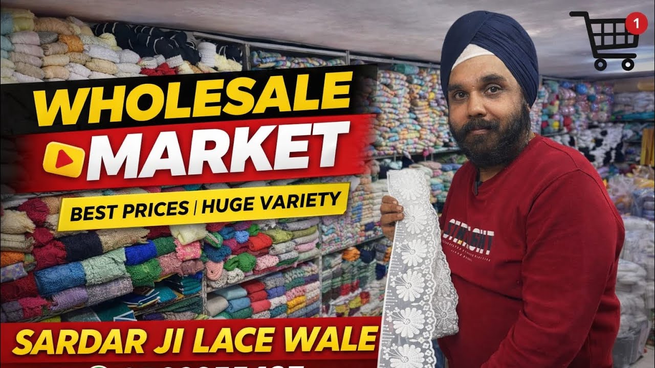 Sardar ji lace wale lekar aaye gpo hi gpo ki lace #wholesale #market #new #trend #viral 