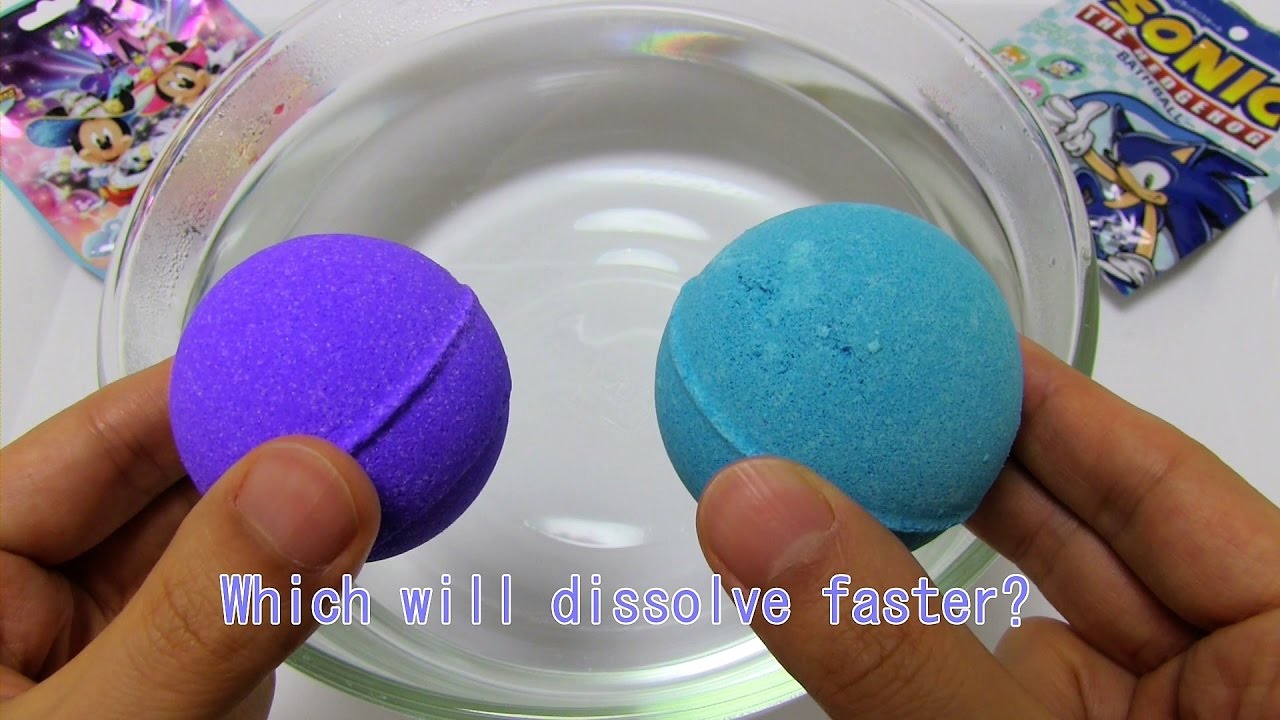 ASMR Bath Bomb Battle Sonic vs Disney