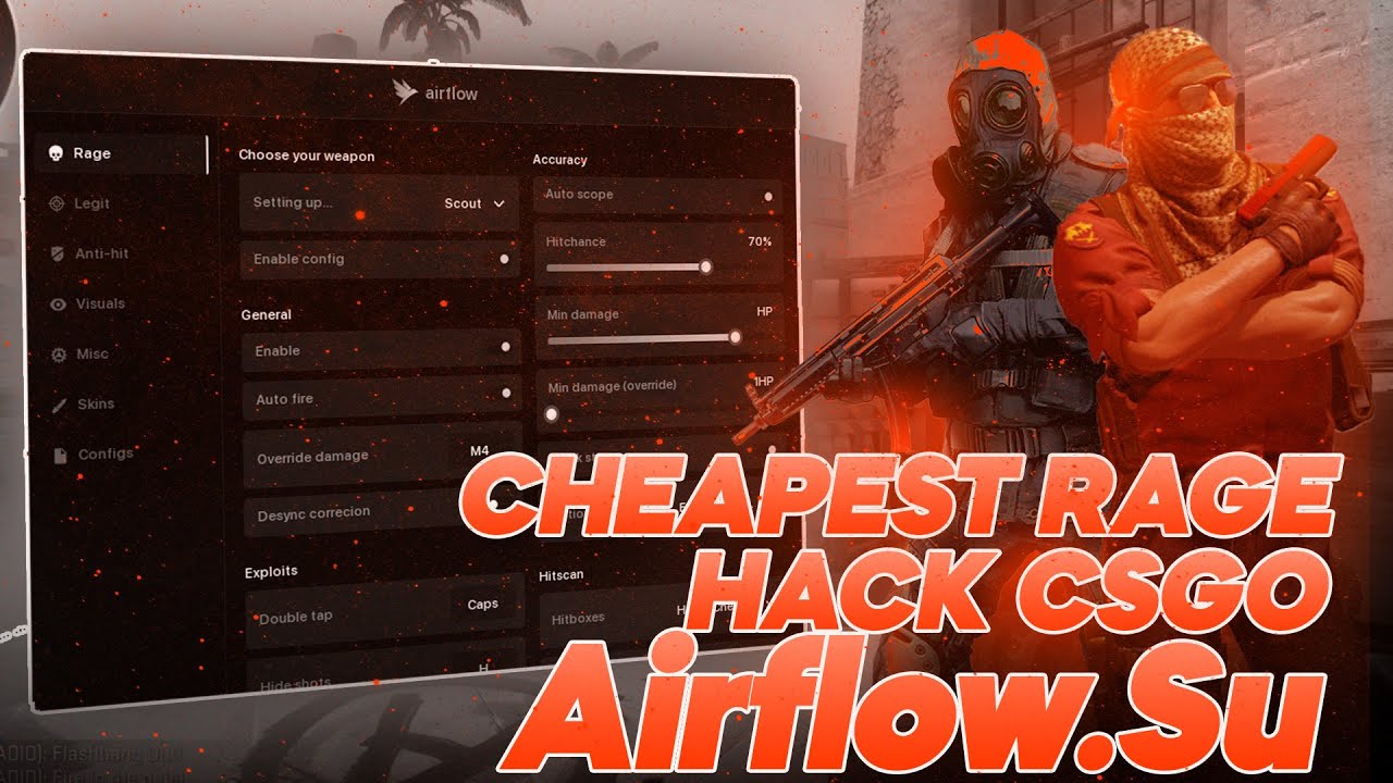 AIRFLOW.SU CHEAPEST RAGE HACK CSGO FULL SHOWCASE/GAMEPLAY