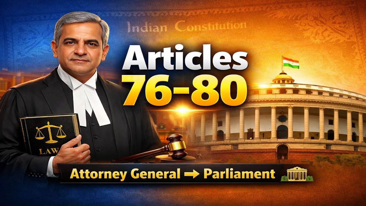 Never Forget Articles 76 to 80! Attorney General & Parliament Simplified