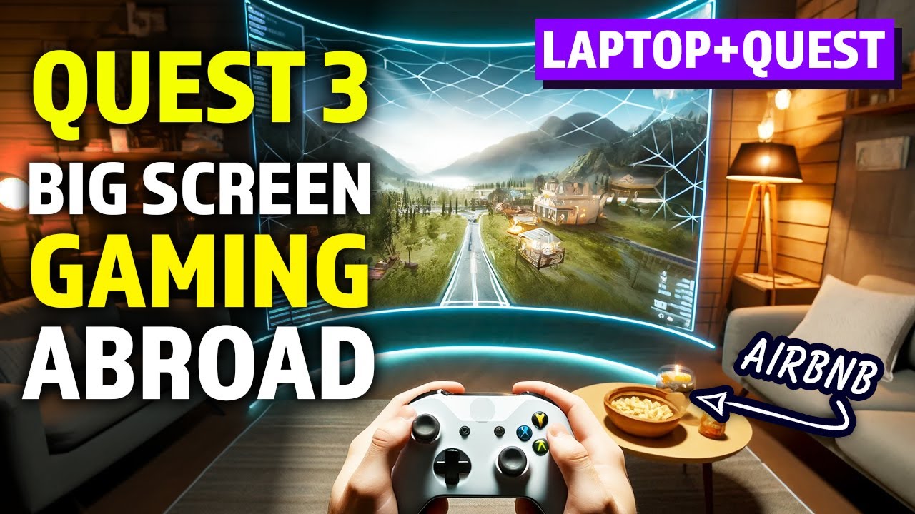 Quest 3 as a Big Virtual PC Monitor for Lag-free Gaming using 'Virtual Desktop' App
