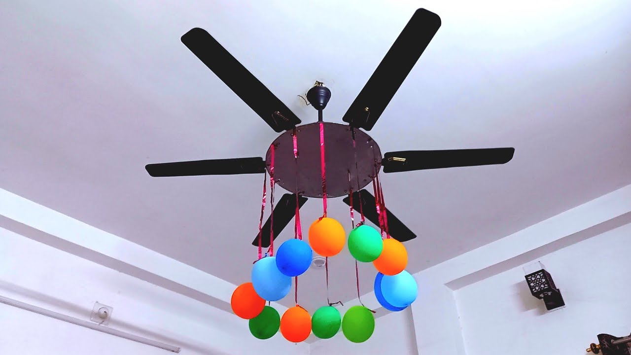 Fan experiment under the balloons 🎈| Jawan Crompton 6 Blade Ceiling Fan 🤣