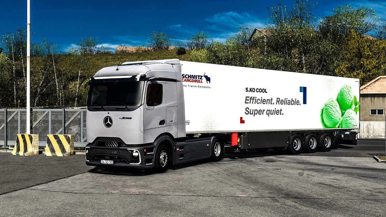 ETS2 / Realistic Driving - eActros MP6 ⚡ (ProMods) Euro Truck Simulator 2 - Gameplay 1.55