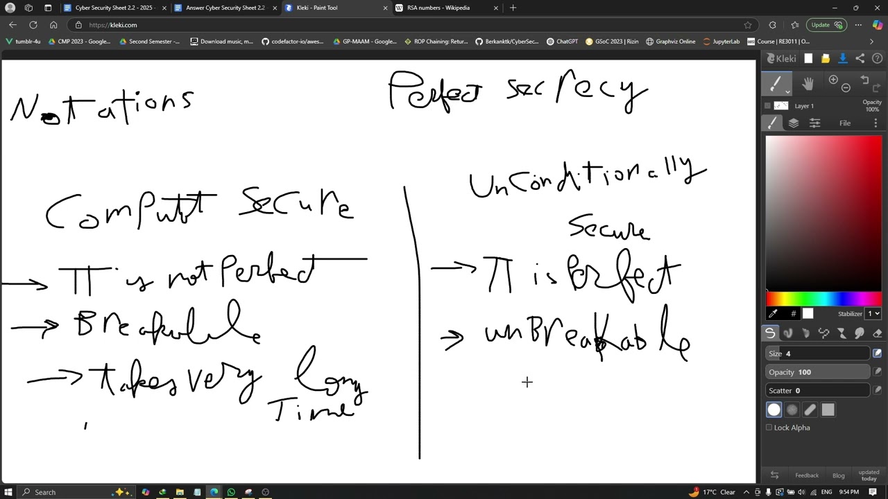 Cyber Security - Perfect Secrecy