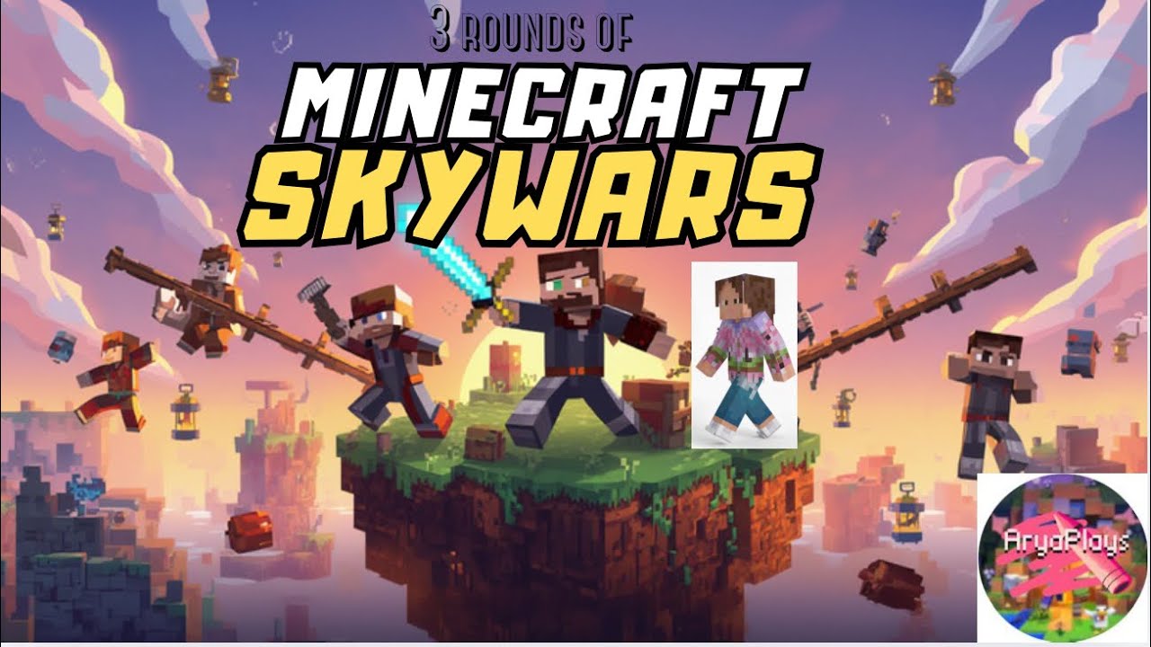 3 rounds of Skywars. | Minecraft