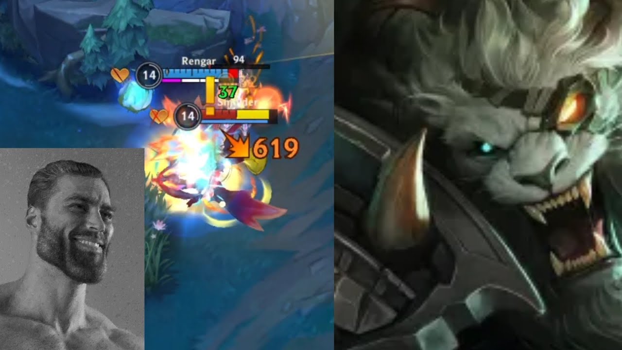 RENGAR Solo Ranked PLAY LIKE A CHAD🗿 - League of Legends WILD RIFT