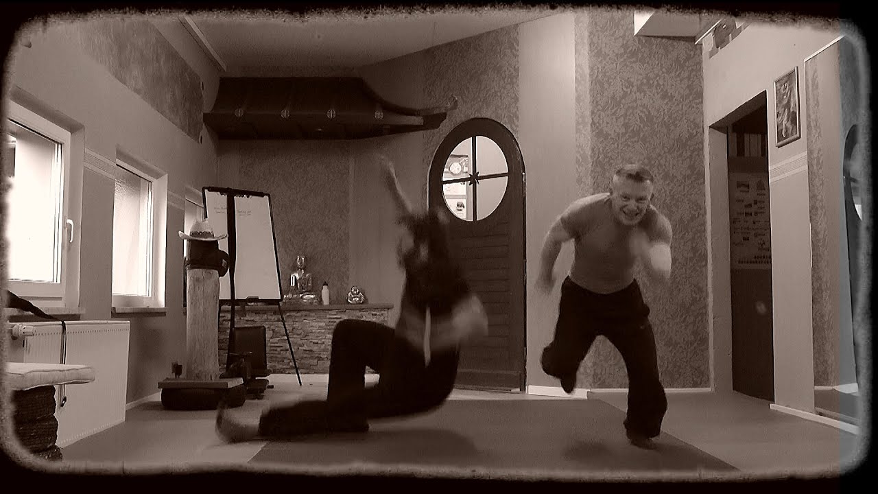 Slapstick Fight Clip #1: THE GYM (silent film style)