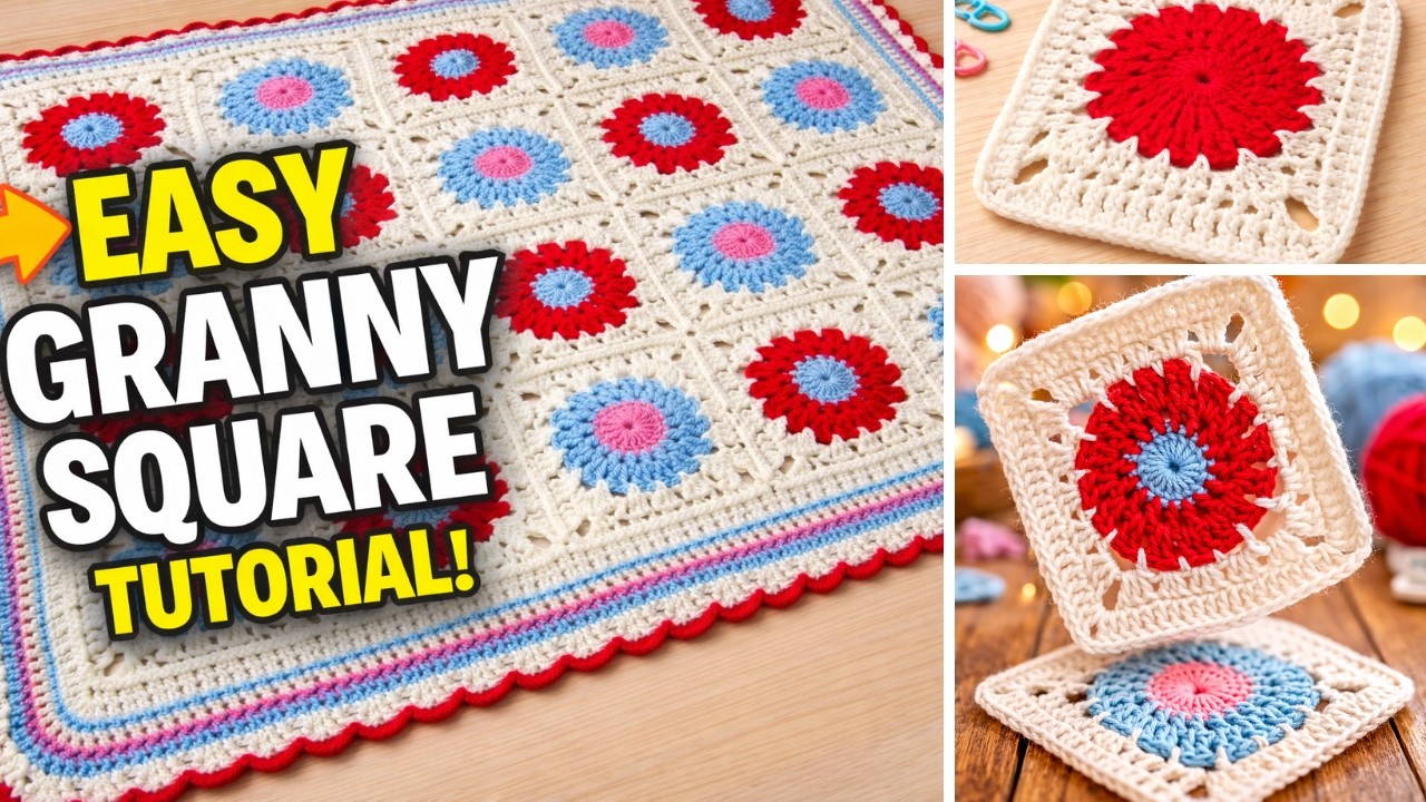 How to Make a Granny Square | Easy Crochet Tutorial for Beginners