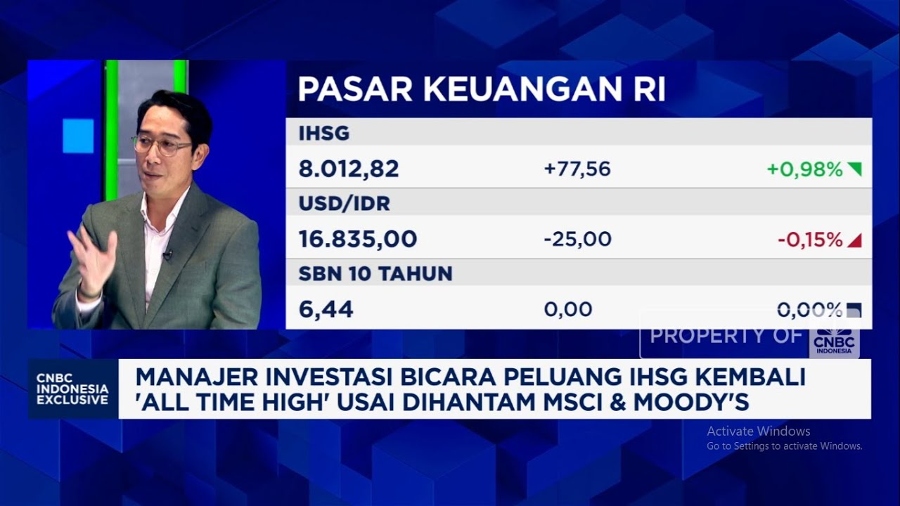 Sektor Incaran MI Saat MSCI & Moody’s Ubah Penilaiannya ke RI