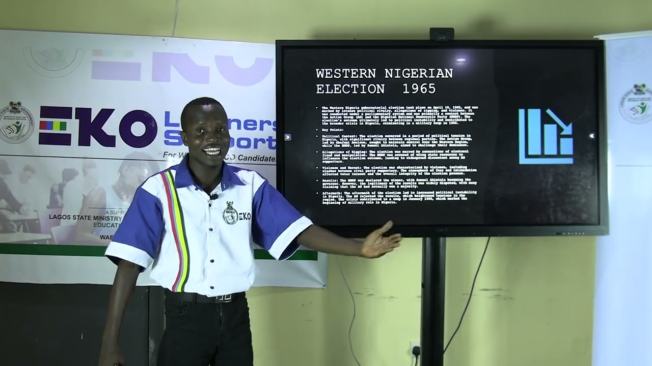 EKO LEARNERS' SUPPORT || GOVERRMENT LESSON 020 || ELECTORAL CRISIS IN NIGERIA