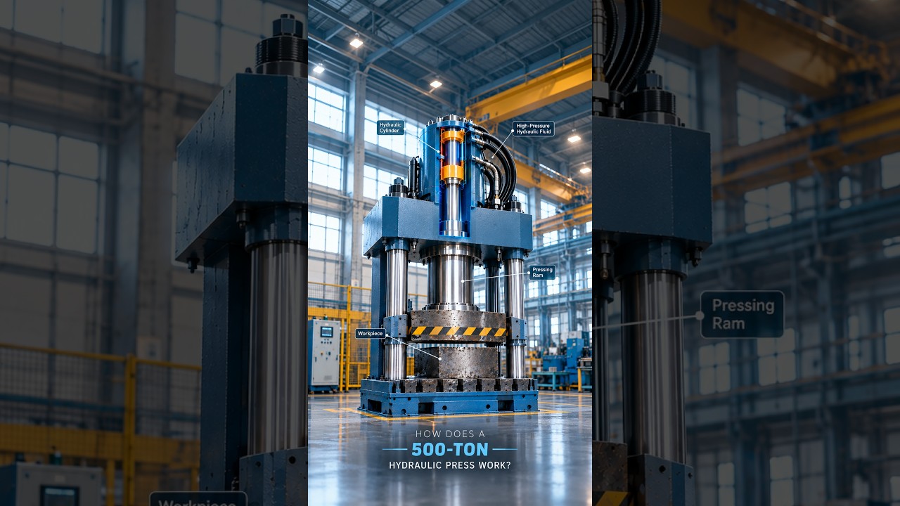 Jak działa prasa hydrauliczna 500 TON🤯