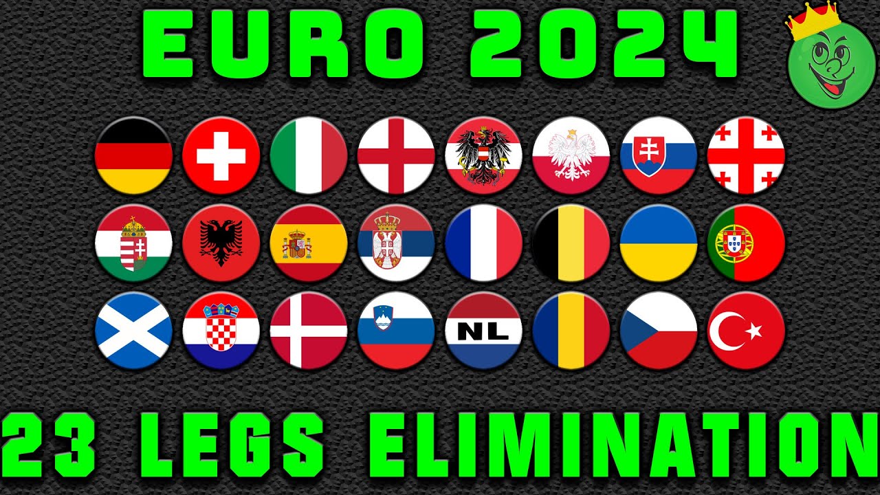Euro 2024 Elimination Marble Race with 23 legs / Marble Race King