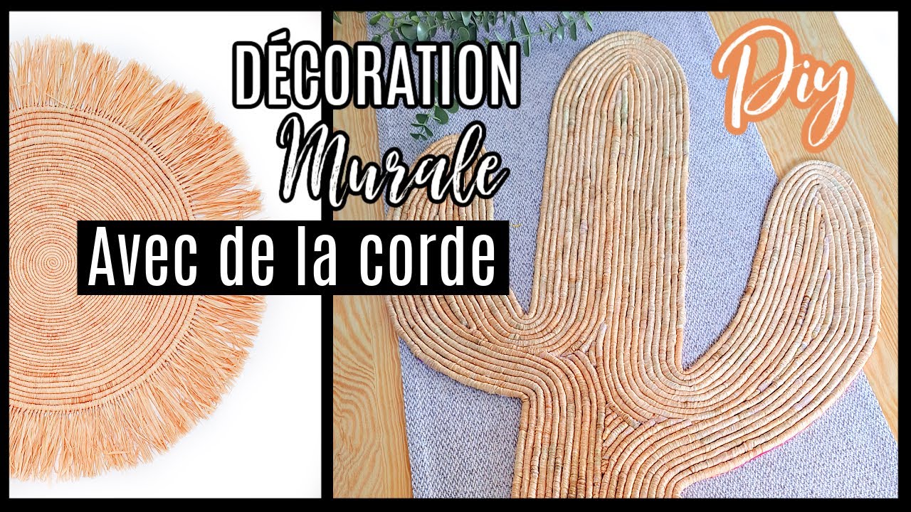 DIY J'AI FABRIQUÉ D'ENORMES DÉCORATIONS MURALES AVEC DE LA CORDE