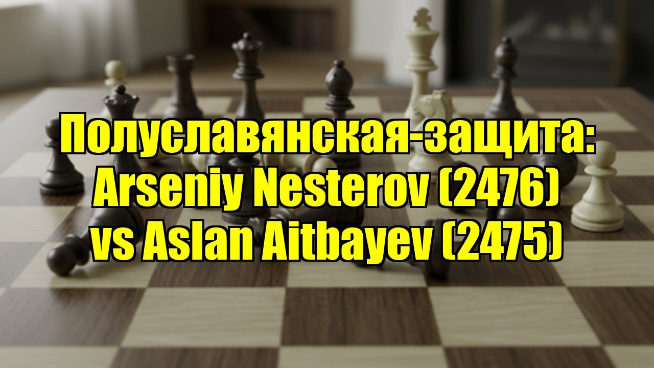 Полуславянская-защита: Arseniy Nesterov (2476) vs Aslan Aitbayev (2475)