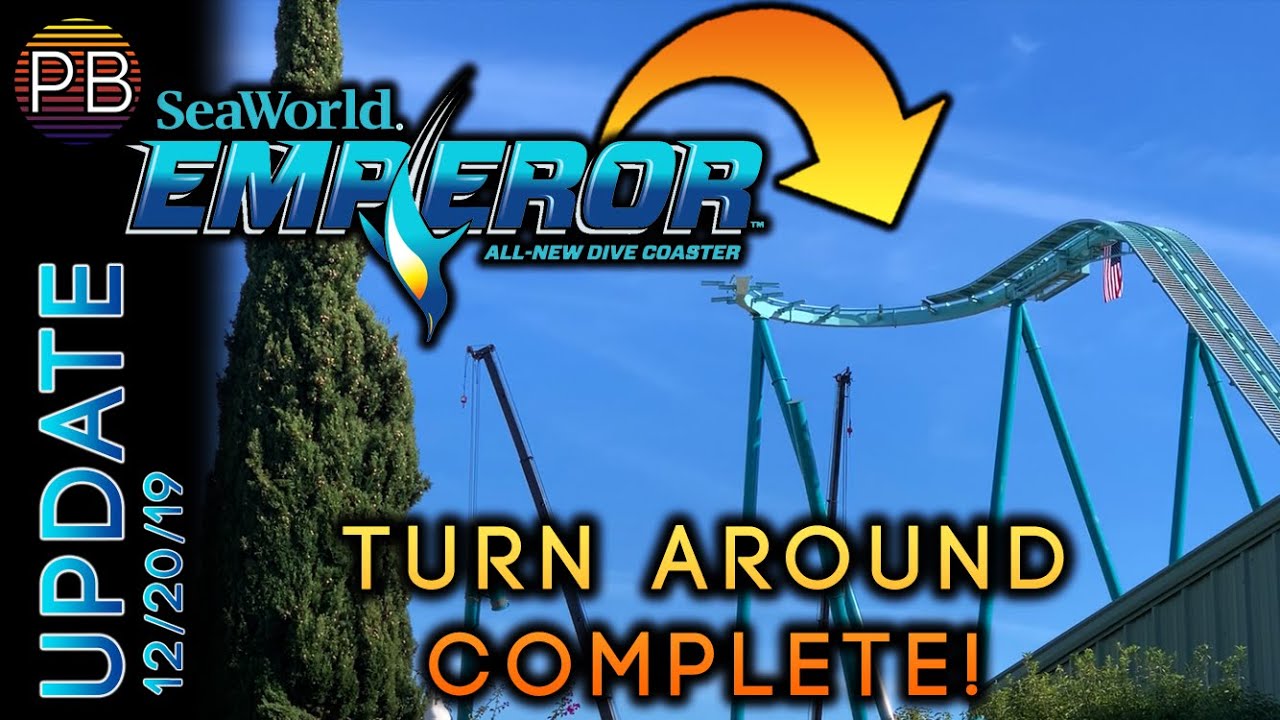 Emperor Construction Update 12/20/19 | SeaWorld San Diego's Brand New Dive Coaster!