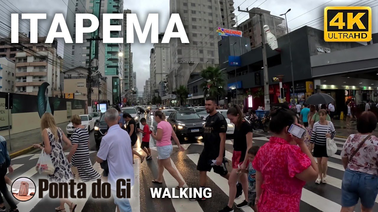 CIDADE DE ITAPEMA [cada día mas grande] CENTRO  #walking TOUR 2024 - SANTA CATARINA - BRASIL