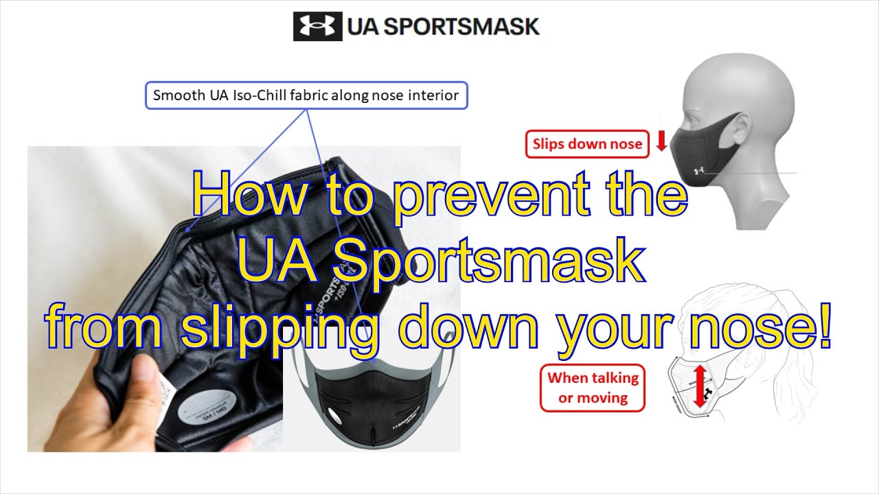 Under Armour Sportsmask | How to prevent slipping down nose when talking or moving!