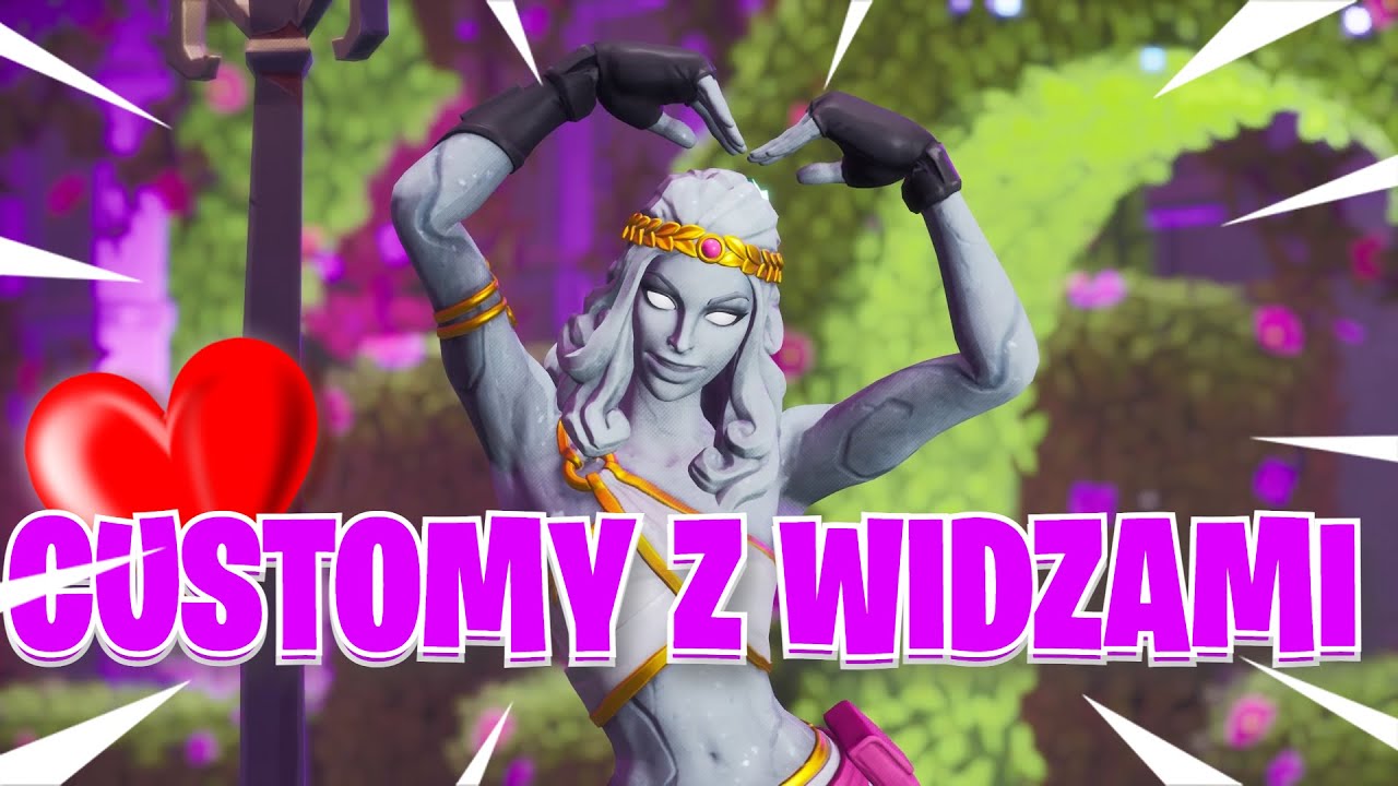 💖Walentynki🎁Customy z Widzami!🎁Losowanka co 50 łapek👍| Fortnite live🔴#nażywo #fortnite #customy