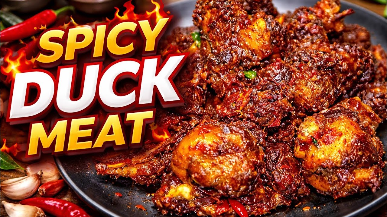 Spicy 🔥 Duck Meat Recipe | Easy & Tasty 😋 Duck Curry at Home |
