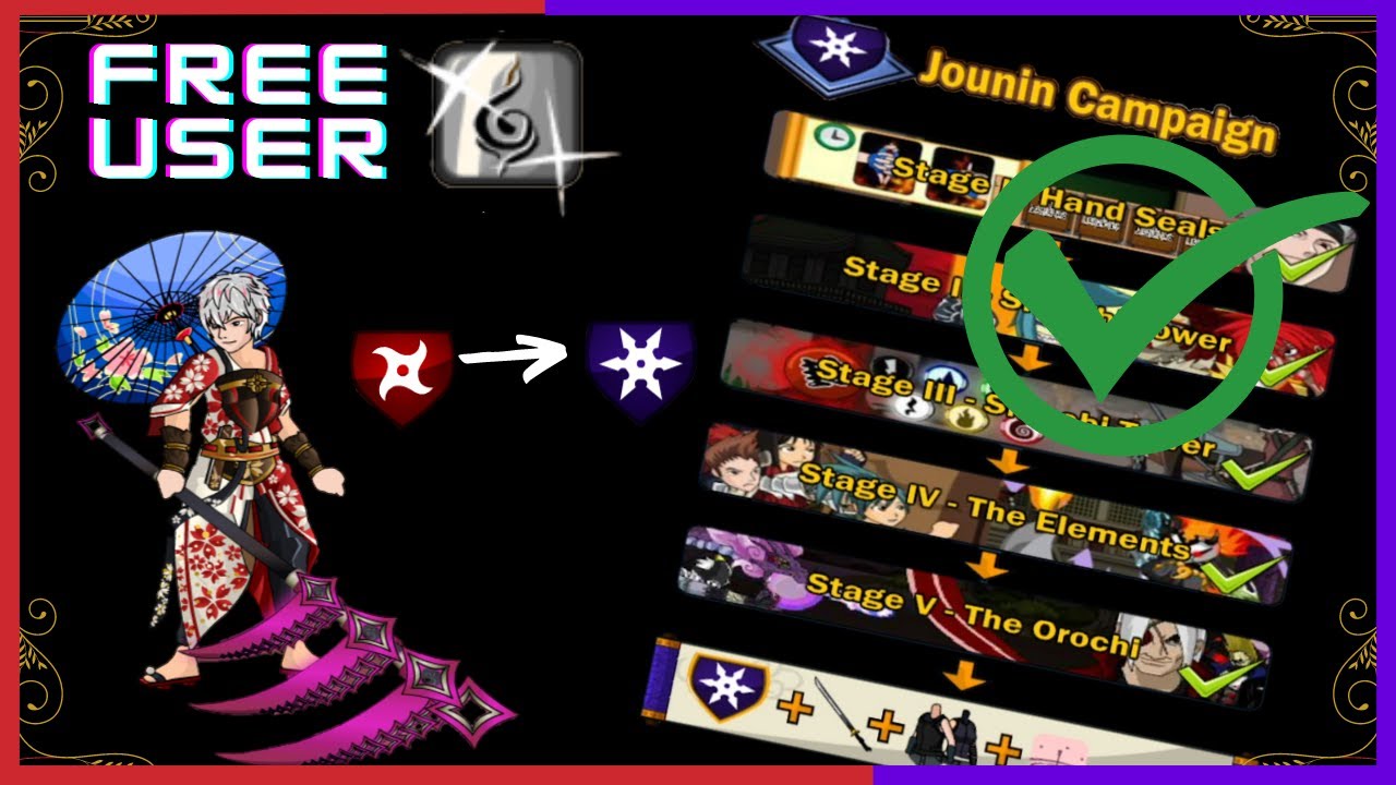 Ninja Rift | Jounin Exam | Walkthrough Stage 1 until Stage 5 for Free User | #1