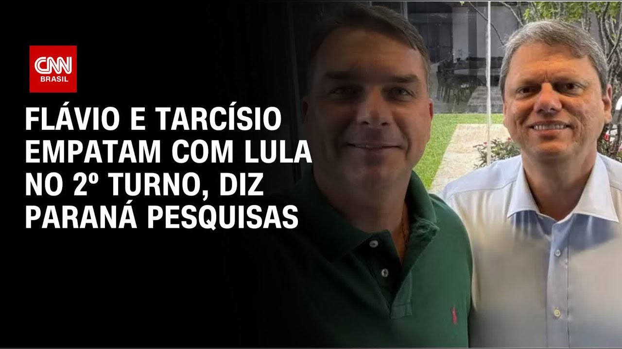 Paraná Pesquisas: Flávio e Tarcísio empatam com Lula em 2º turno | CNN NOVO DIA