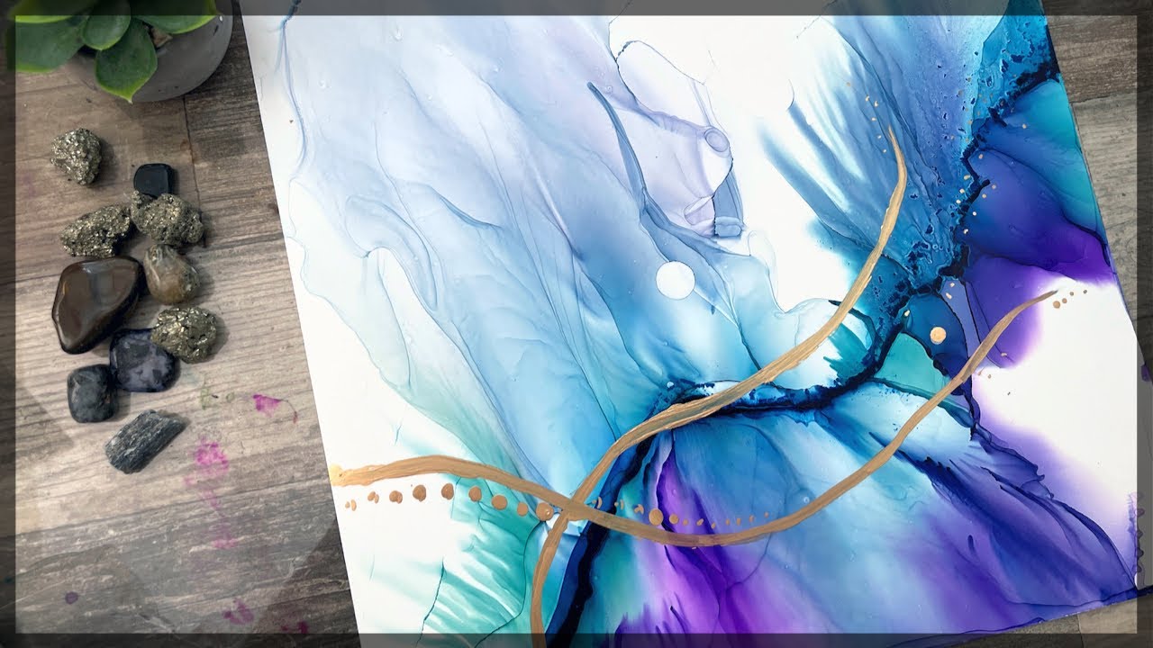 Alcohol Ink Art - Abstract Blow Out