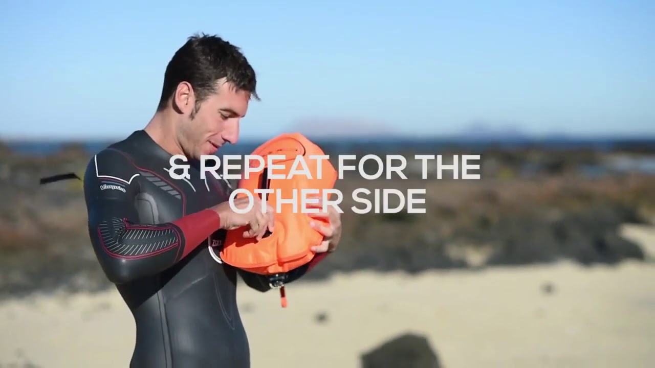 How to use the Zone3 28L Swim Buoy Dry Bag