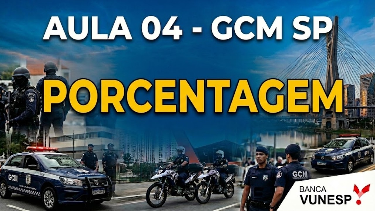 VUNESP - PORCENTAGEM PARA CONCURSOS - CONCURSO GUARDA MUNICIPAL DE SÃO PAULO