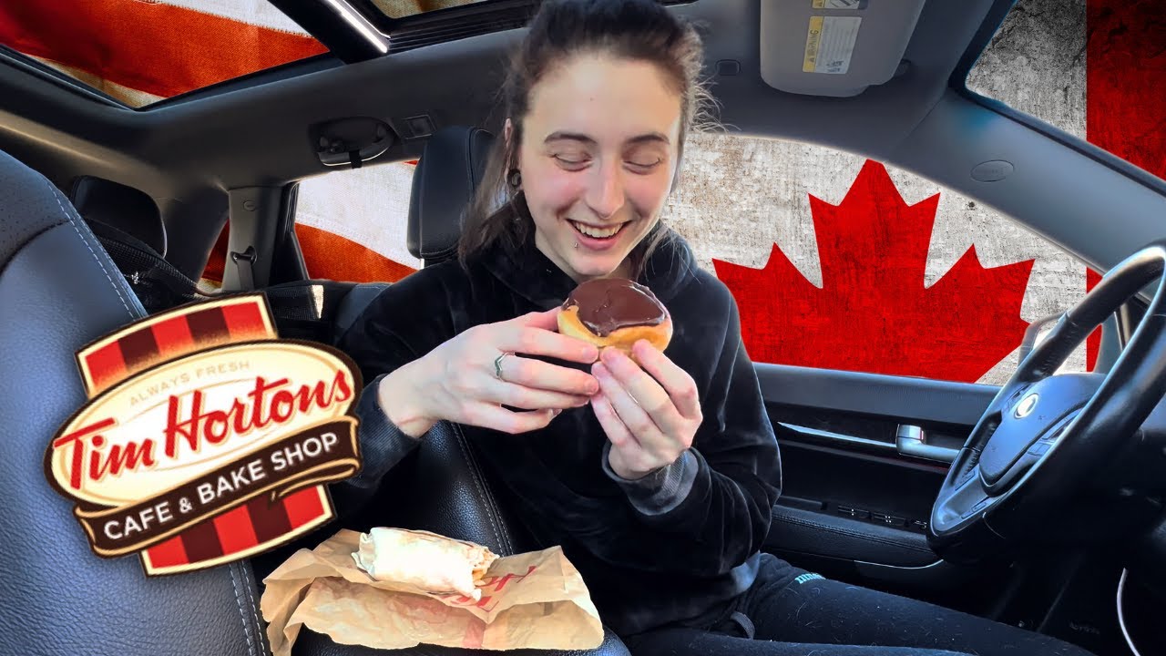 American Tries Canadian Tim Hortons for the First Time!