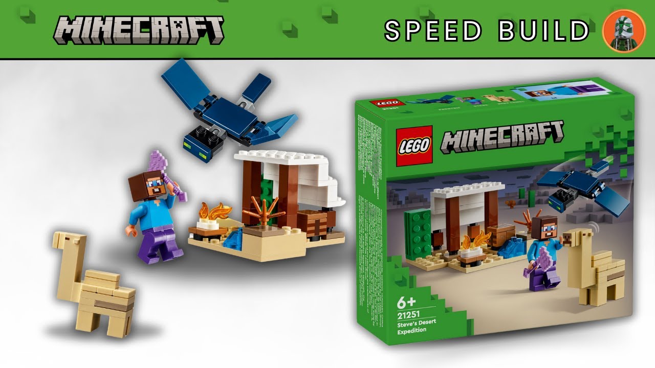 📦 Unboxing & Speed Build｜LEGO Minecraft 21251 Steve's Desert Expedition