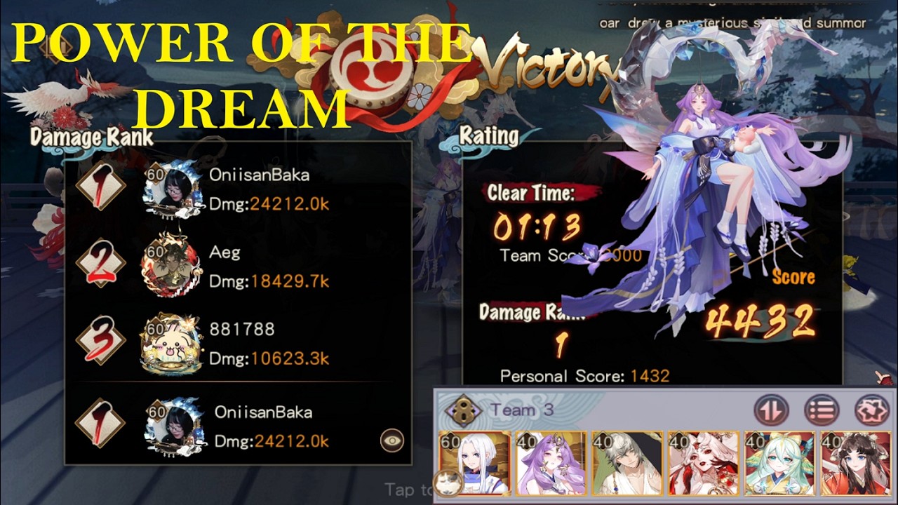 [Onmyoji] Boss Oboroguruma with new SSR Kannazuki - Power of the dream so OP !!!