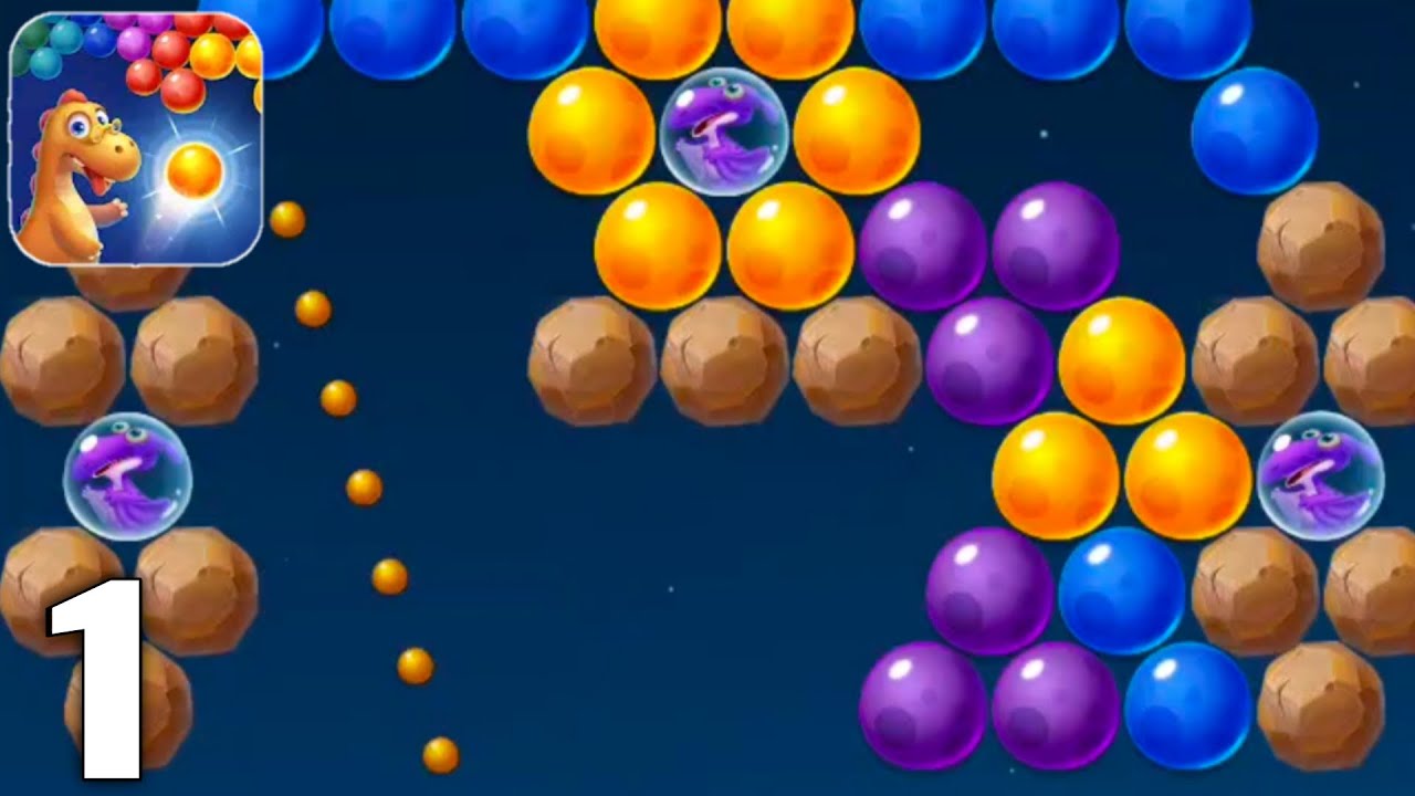Bubble Shooter : Primitive Dinosaurs - Egg Shoot - Gameplay Walkthrough Part 1 Level (Android & iOS)