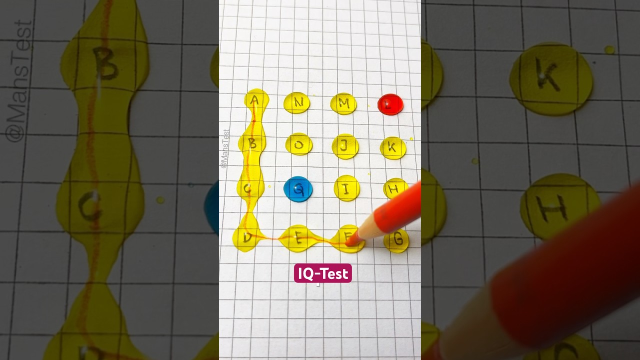 Drawing a Checkered Path With letters a to q#drawing #line #maths #quiz #shorts