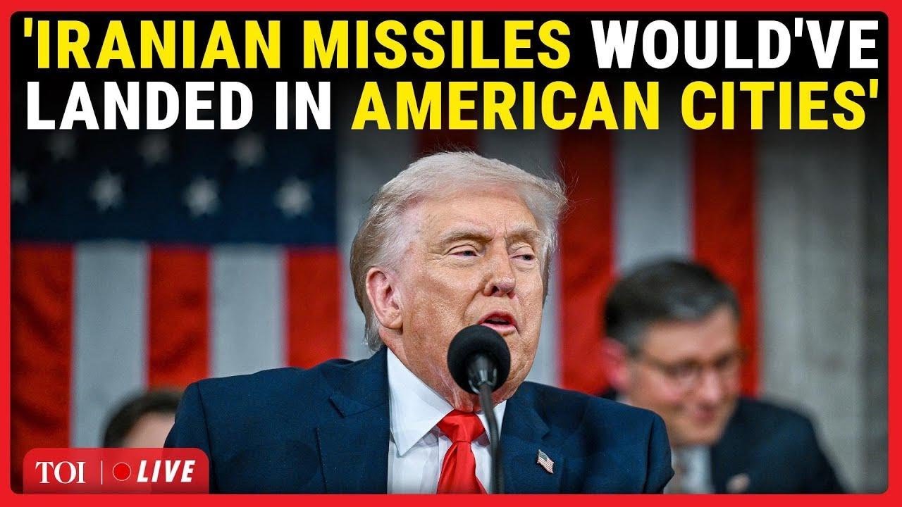 Trump's Huge Iran Declaration Amid War Fears At SOTU Address | 'Iranian Nukes...'