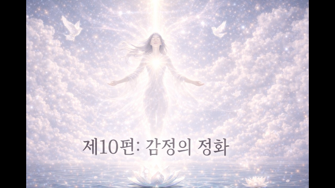 제10편: 감정의 정화  #감정의정화#희노애락#영혼의연금술#중단전#감정해방#의식의전환#영혼서사시#비이원성#공과색#투명한의식#내면으로의여정#근원으로