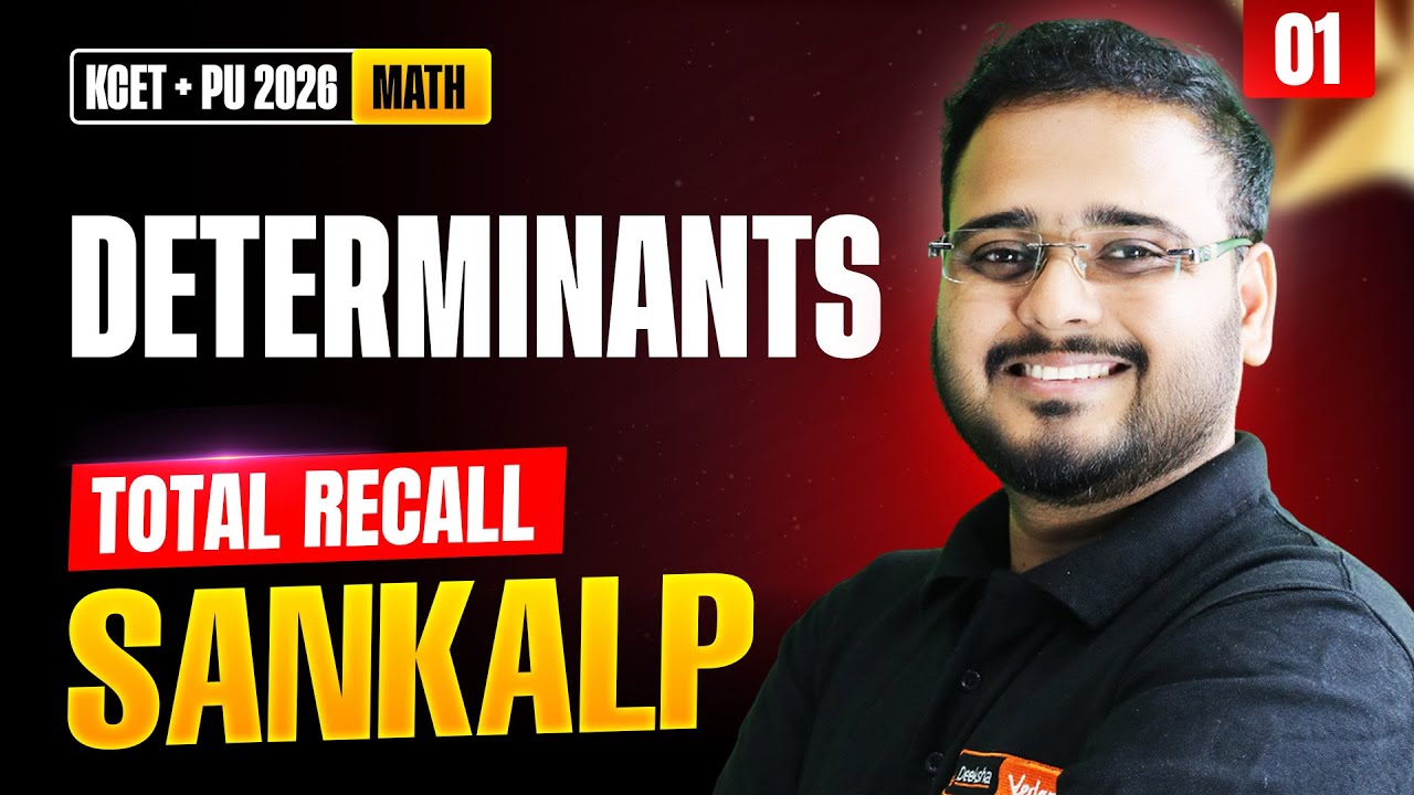 🔥 Determinants KCET Top 20 PYQs - KCET Maths Score 60/60 | Target Top 1000 Rank