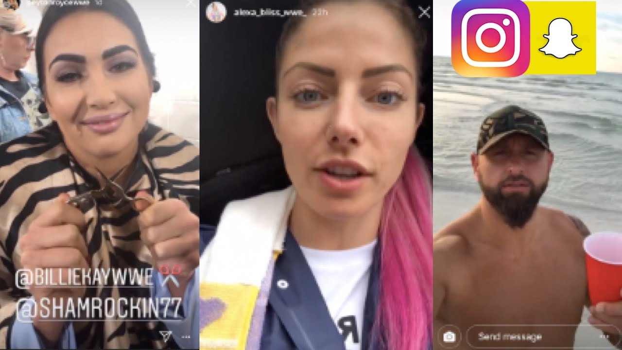 WWE Snapchat/Instagram Moments ft. Alexa Bliss, The IIConics, Carmella, Karl Anderson n MORE