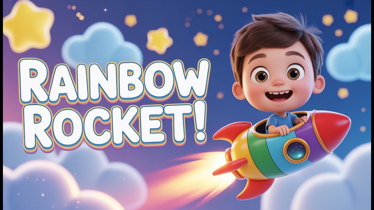 Alex and the Rainbow Rocket 🚀 | 3D Animated Bedtime