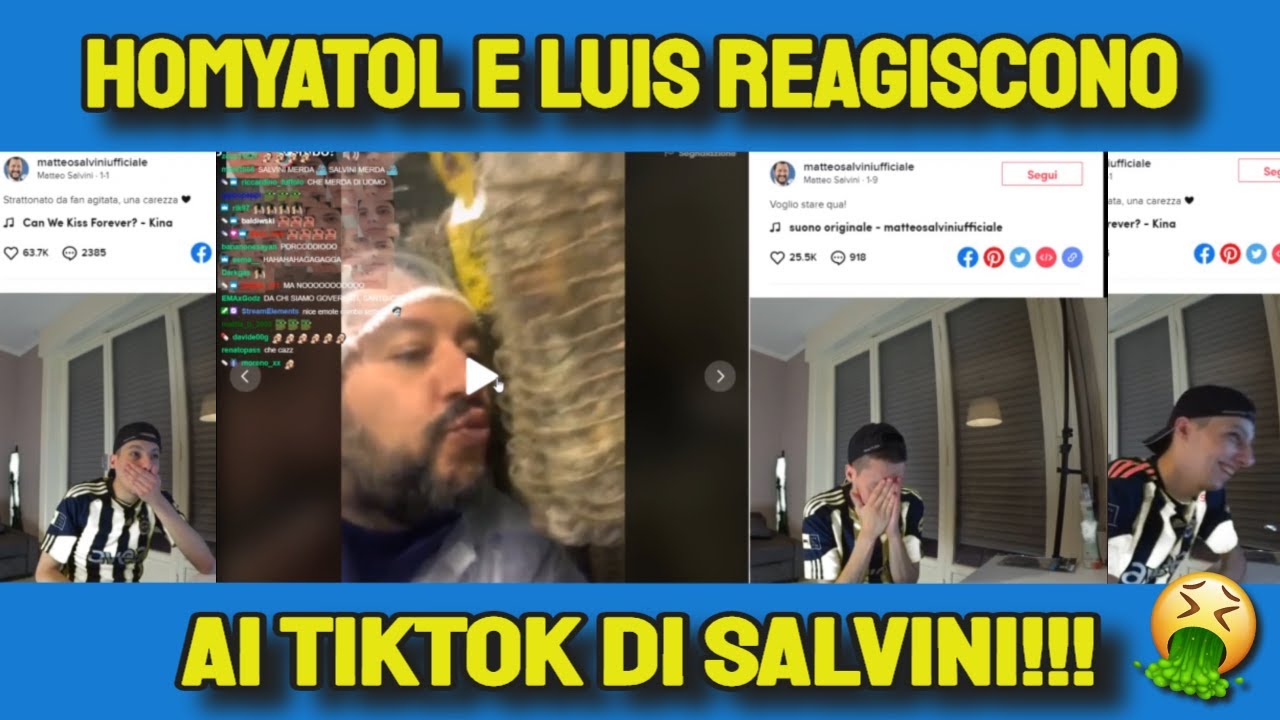 HOMYATOL e LUIS reagiscono ai TikTok di SALVINI