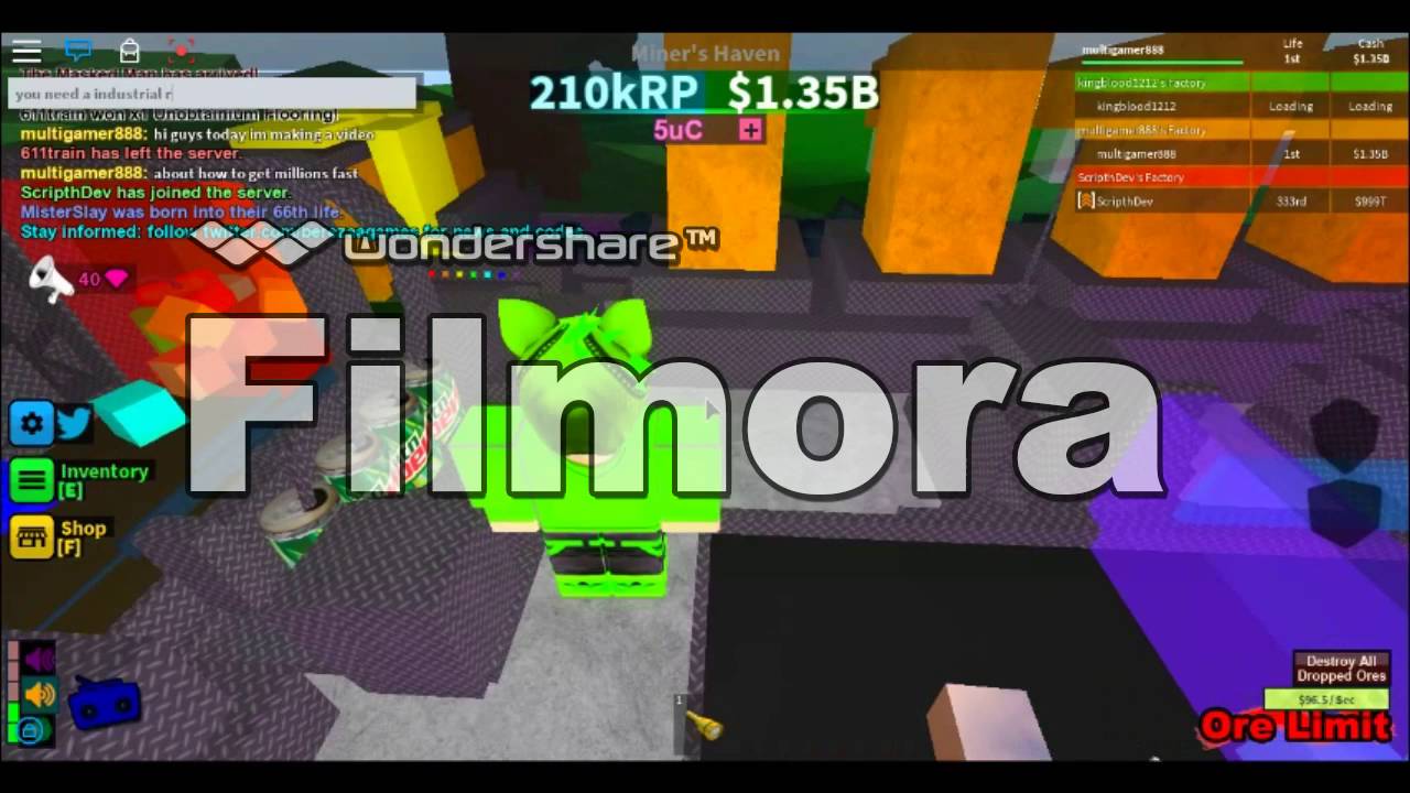 How to get millions fast:Miners Haven/Roblox