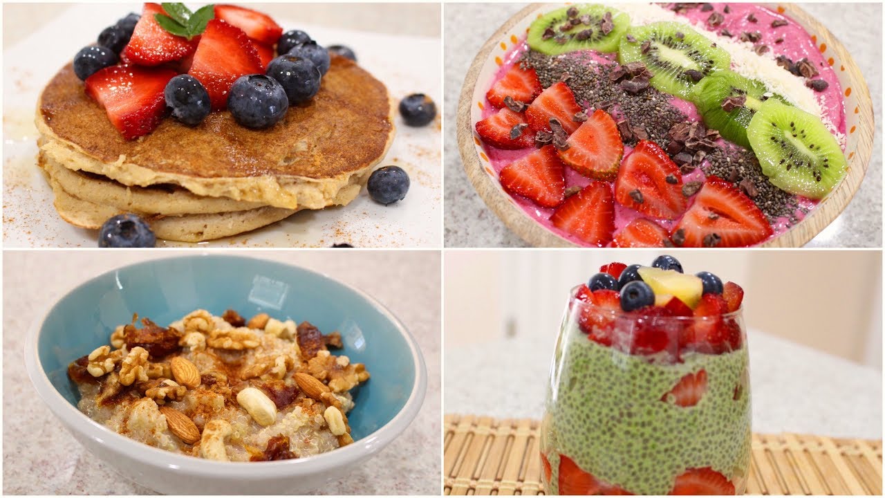 4 DESAYUNOS NUTRITIVOS Y FÁCILES  | VEGANO, SIN GLUTEN, SIN SOYA