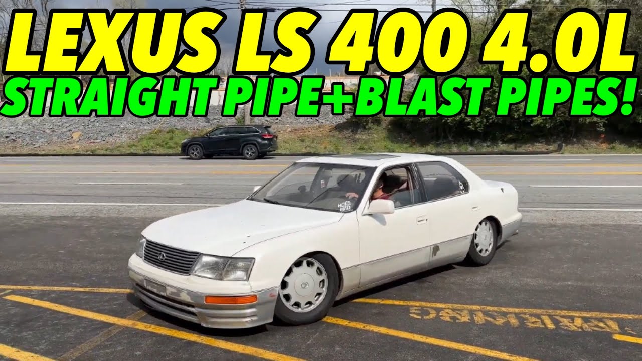Lexus LS 400 1996 года выпуска 4.0L V8 с прямыми и выхлопными трубами!