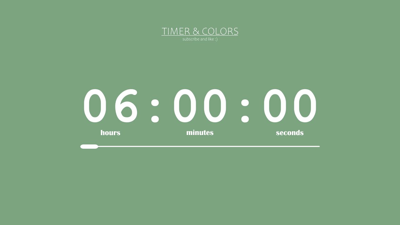 ⏰ 6 Hour Timer / Sweet Green Screen 🌿 / Countdown