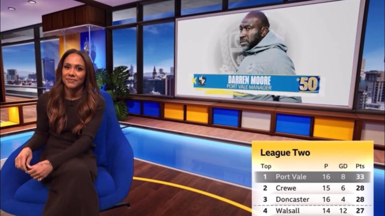 Port Vale on BBC One’s Football Focus - 23rd November 2024